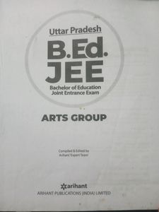 B.ed JEE Unused ARTS GROUP Book