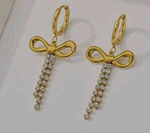 Bow Dangle Earrings Anti Tarnish