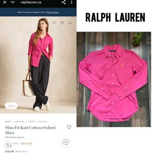 Polo Ralph Lauren Pink Stretchable shirt