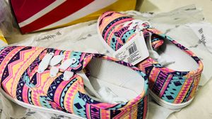 Aztec Print Lace-Up Casual Shoes