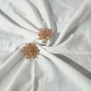 GOLDEN BEADS EARRING STUDS 👂🤏🌼