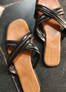 Black Criss-Cross Sandals
