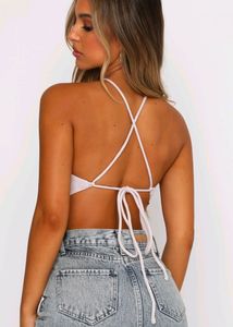 White Fox Koko Backless crop top