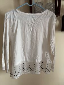 MAX White Lace-Up Tunic Top