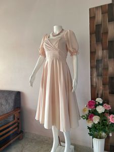 Beige Midi Gown