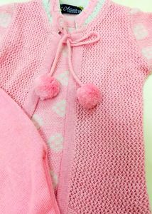 💗2-3yr Girls Shrug Style Sweater With Pant
