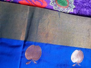 Royal Blue Silk Saree &amp; Blouse