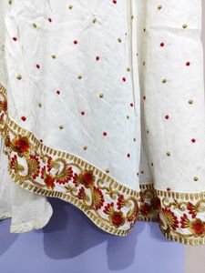 Pretty Cream Anarkali Cotton Kurta