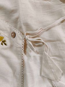 Hand Embroidered Tie Up Top