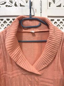 Peach Knit Sweater A