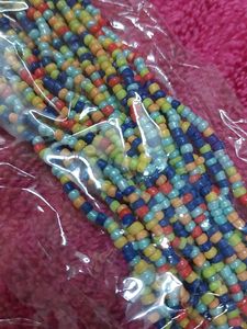 Combo Multicolored Trendy Beads Necklace + Ring