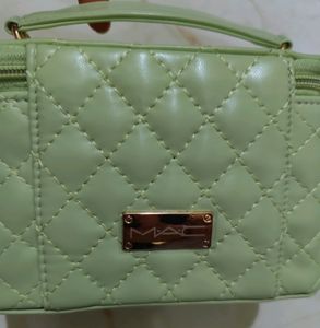 Mac Quilted Vanity Bag - Mint Green..