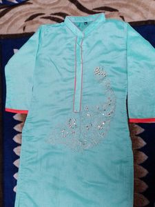 Peacock Colour Kurta (Never Used)