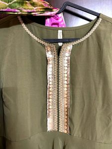 Olive Green Kurta Suit