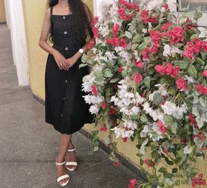 Chic Black Button-Down Dress