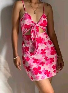 Pink Floral Beachy &amp; Party Dress