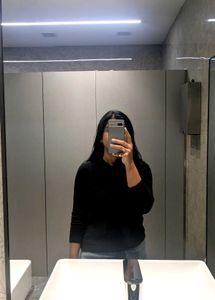 black collar woolen top