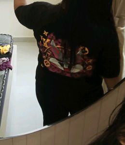 Graphic Print Tee Coordset M Size