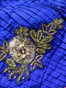 pink flare satin gown