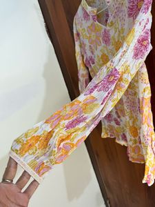 Cutest Floral Long Sleeve Kurti!