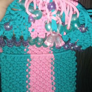 Handmade Macrame Beaded Bag