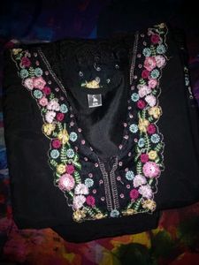 Embroidered Black Suit