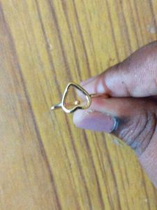 Diva Jeweller Heart Ring Adjustable Gold