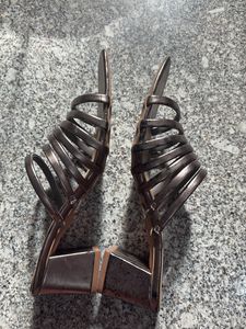Metallic Block Heels