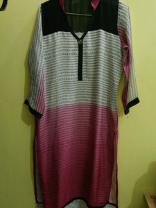 Pink Long Kurta