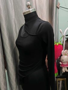 Black Turtleneck Top