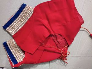 Red Embroidered Saree