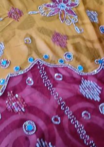Red Rajput Saree