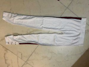 White Leggings with Stripe Detail