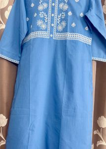 Blue Embroidered Kurta