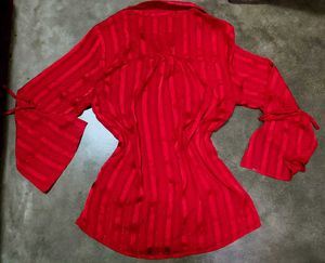 Beautiful Partywear Red Shirt
