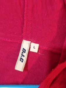 Pink Striped Full Zip Hoodie