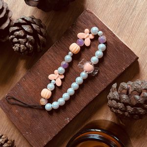 Aesthetic pearl And Peach Phone Charm