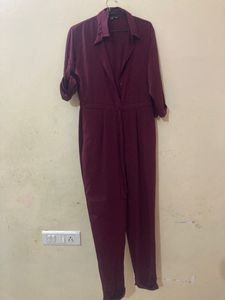 Wine Colour jumpsuit