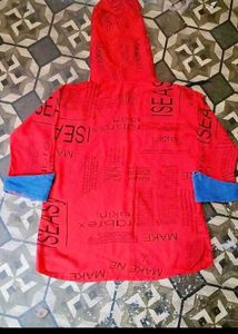 Red Sweatshirt Jacket For Women