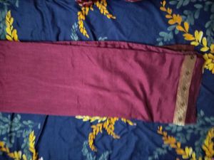 Maroon Dupatta with Gold Border