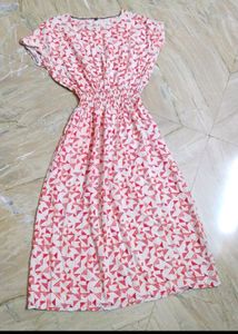 Midi cinched waist dress