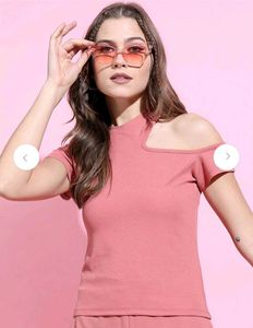 Stylish Cut Out Shoulder Top