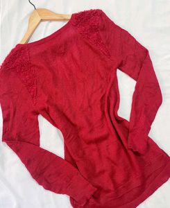 Pinterest Red Hot V-Neck Top A