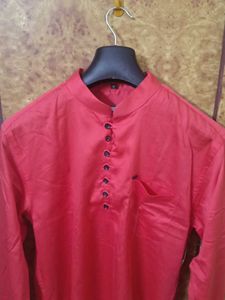 Stylish Red short Kurta For Men, size-L