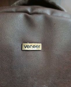 Veneer Brown Faux Leather Backpack