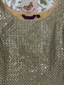 Gold Sequin Party Top