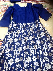 Blue Floral Kurta Set