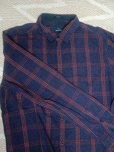 Men's Blue Plaid Shirt