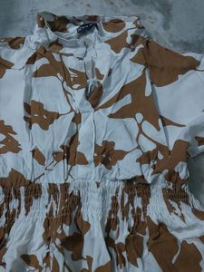 White And Brown Dress