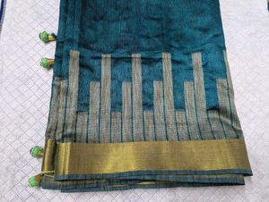 New Saree With Blouse Piece🤩🤩🤩